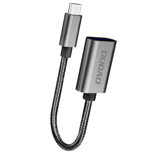 Adaptér Dudao L15T USB-C na USB-A OTG, čierny