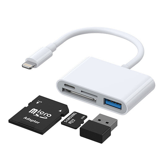 Joyroom OTG Lightning - USB-A / microSD Joyroom, biela S-H142