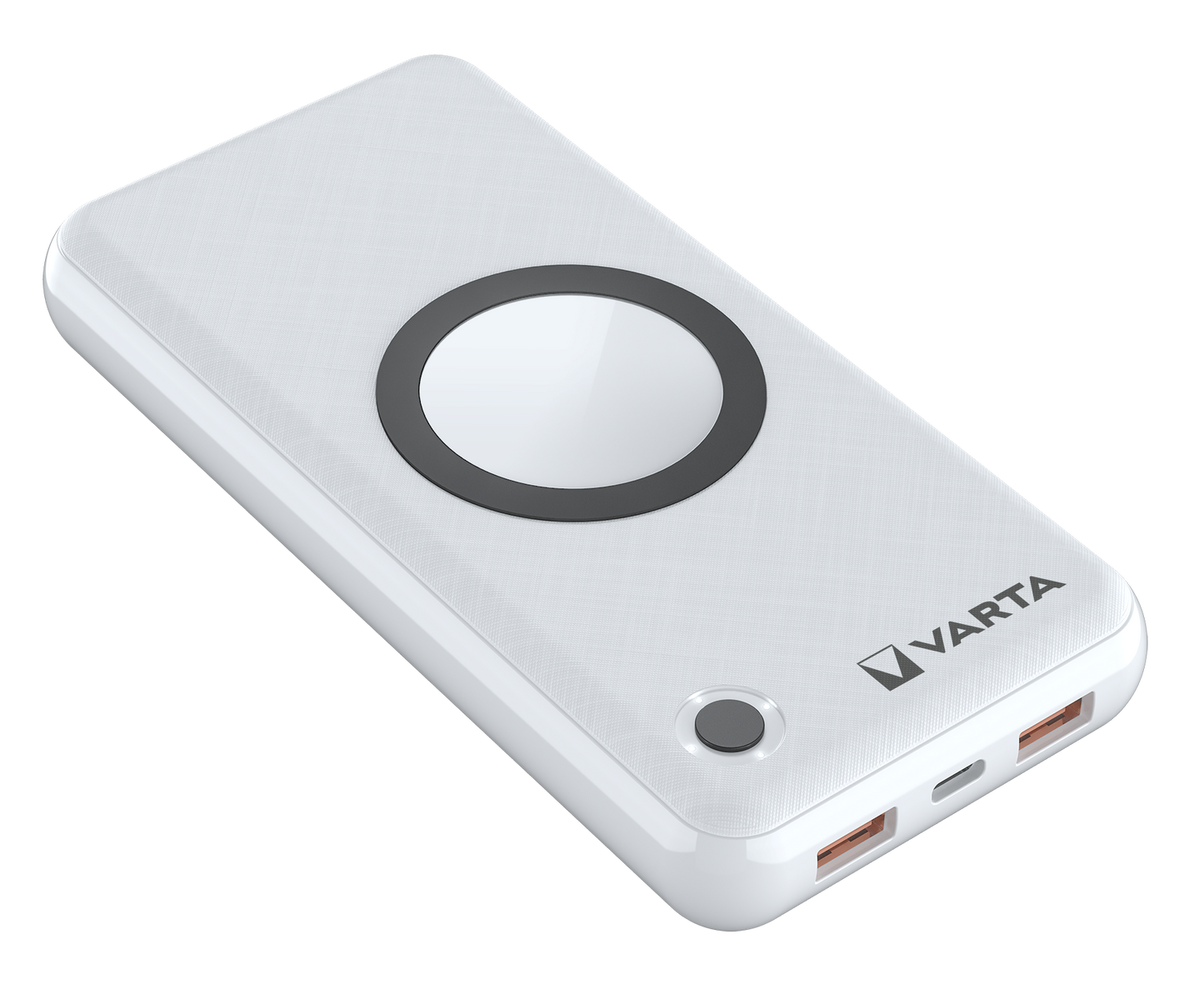Bezdrôtová externá batéria Varta Energy, 20000 mAh, 18 W, QC + PD + FQI, 1 x QI - 1 x USB-C - 2 x USB-A, biela