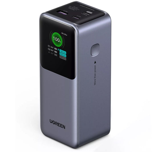 Externá batéria UGREEN PB721, 20000mAh, 130W, QC + PD, 1 x USB-A - 2 x USB-C, Sivá