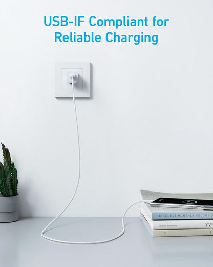 Data and Charging Cable USB-A - USB-C Anker 322, 18W, 0.9m, White A81H5G21 