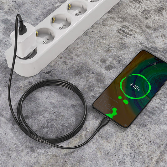 Dátový a nabíjací kábel USB-A - USB-C Borofone BX51 Triumph MP BX51, 18 W, 1 m, čierny