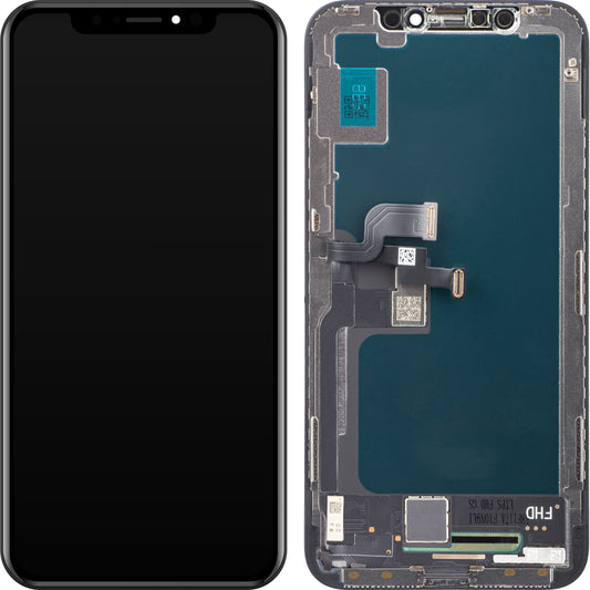 ZY dotykový displej pre Apple iPhone X, s rámom, verzia In-Cell LCD, čierny