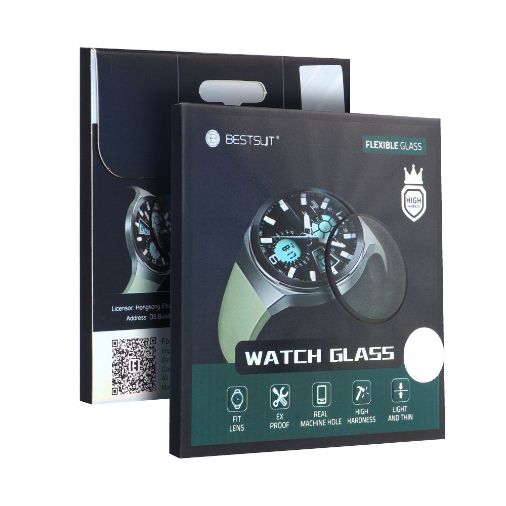 Bestsuit Ochranná fólia pre Samsung Galaxy Watch6 Classic 43 mm, flexibilné sklo, čierna