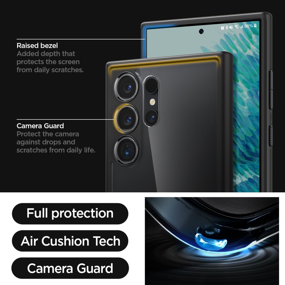 Case for Samsung Galaxy S24 Ultra S928, Spigen, Ultra Hybrid, Black 