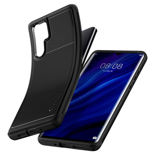 Puzdro pre Huawei P30 Pro, Spigen, Rugged Armour, čierne L37CS25725